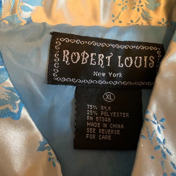 Robert Louis Silk Blend Oriental  Design Jacket XL - Picture 12 of 16